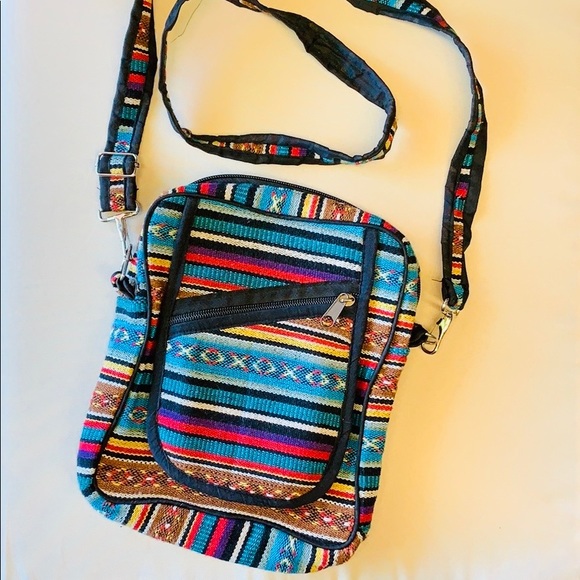 Other - Nepal Camera Bag | Vibrant Carpet Rug Crossbody Satchel | Unisex Travel Bag